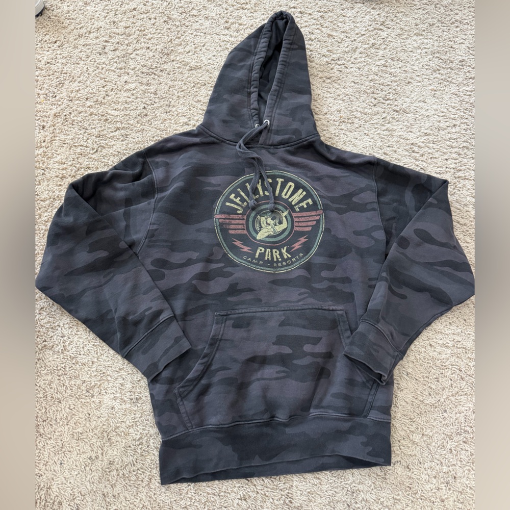 Yellowstone Park Black Camo Pullover Hoodie
